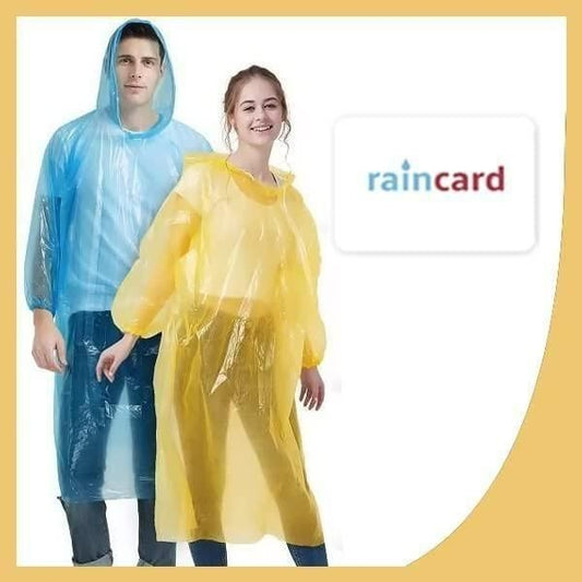 FULLY REUSABLE Wallet Rain Card Rain Coat -Set of 5 Multi colour @ Just Rs.579/-