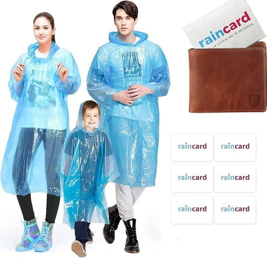 FULLY REUSABLE Wallet Rain Card Rain Coat -Set of 5 Multi colour @ Just Rs.579/-
